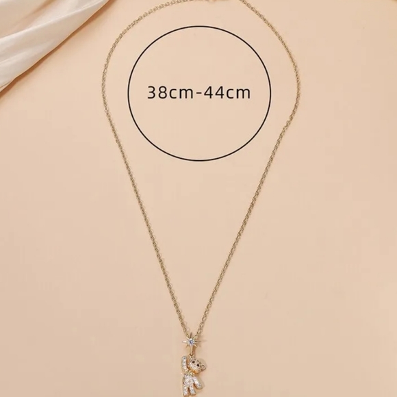 Golden Teddy Bear Necklace - Picture 9 of 10